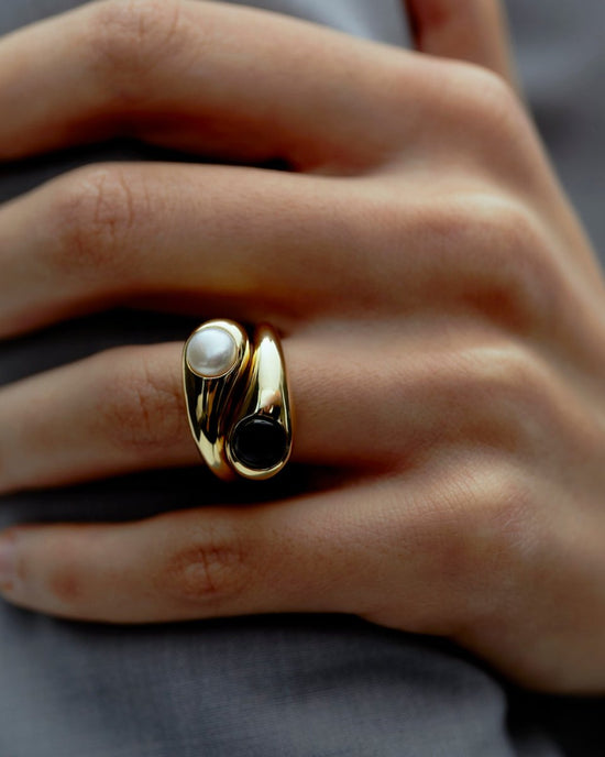 RAGBAG- DUALISM BLACK ONYX RING