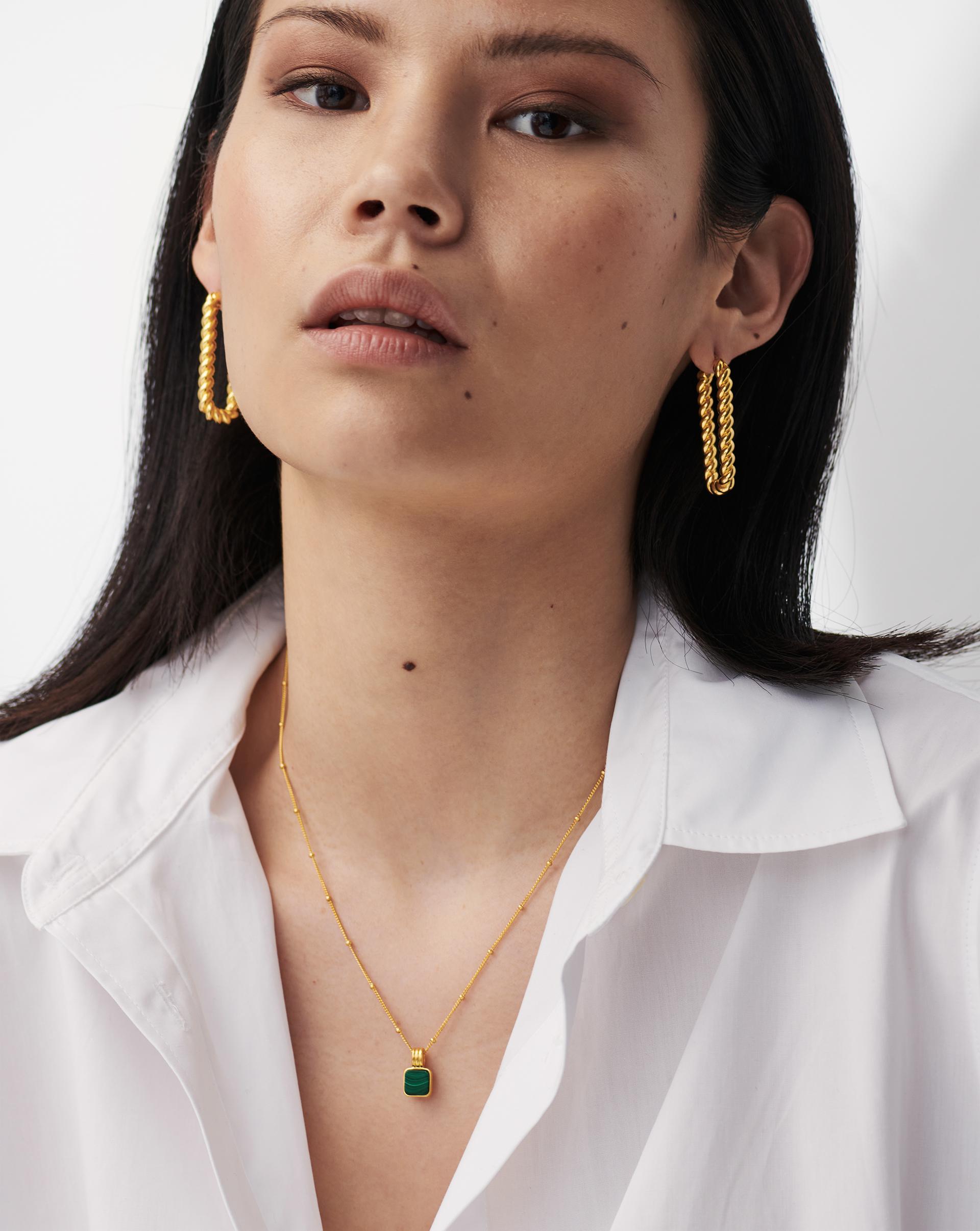 MISSOMA LUCY WILLIAMS SQUARE MALACHITE NECKLACE – Liebstayn MISSOMA LUCY WILLIAMS SQUARE MALACHITE NECKLACE – Liebstayn