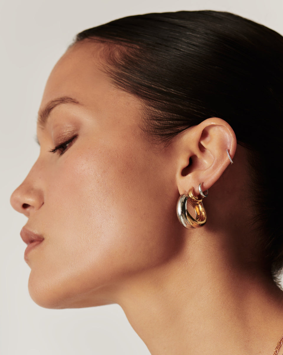  LUCY WILLIAMS CHUNKY MEDIUM ENTWINE HOOP EARRINGS missoma