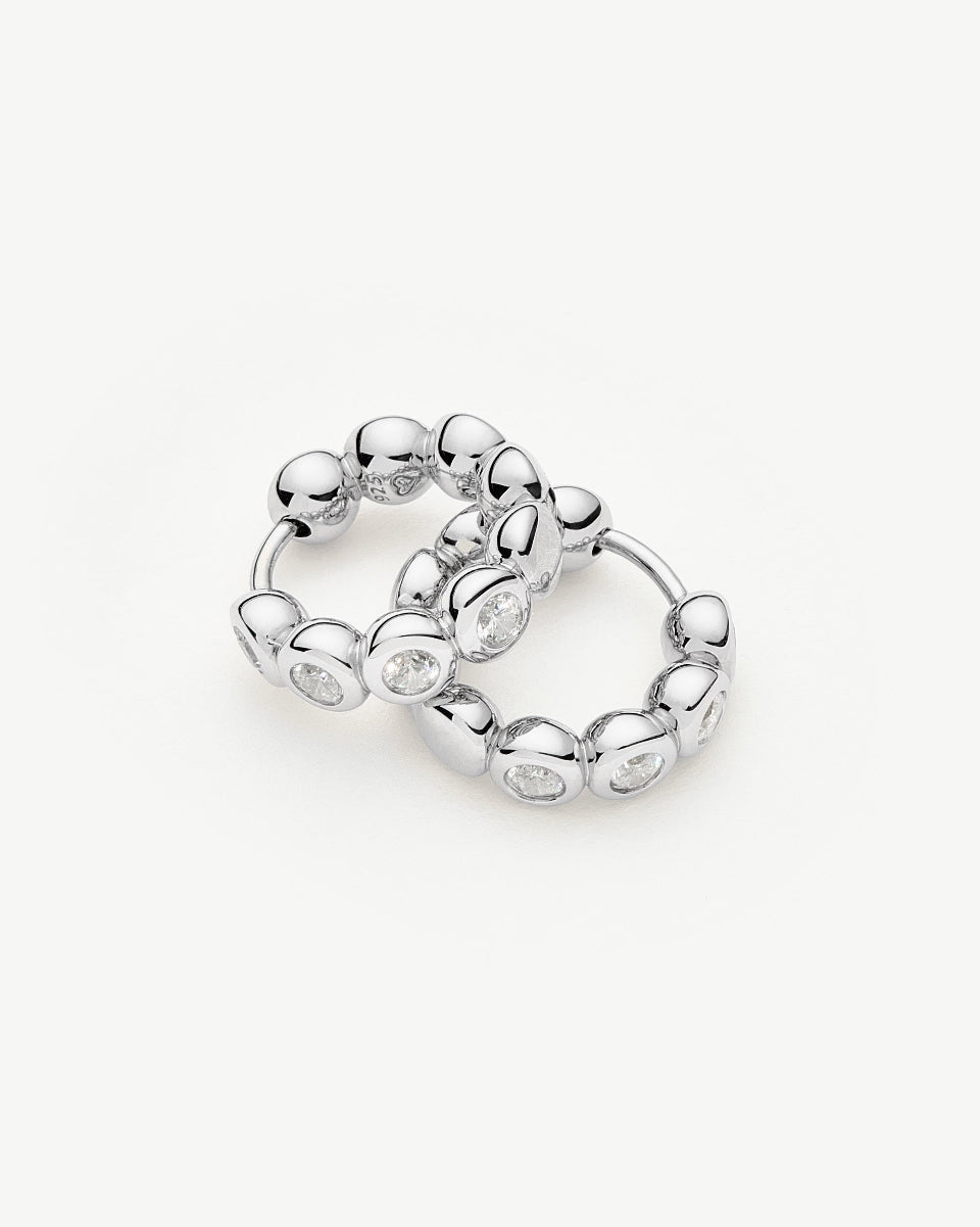 MISSOMA TENNIS HOOP EARRINGS SILVER