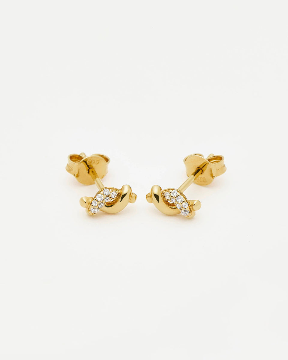  MOLTON SNOW STUD EARRINGS Missoma gold