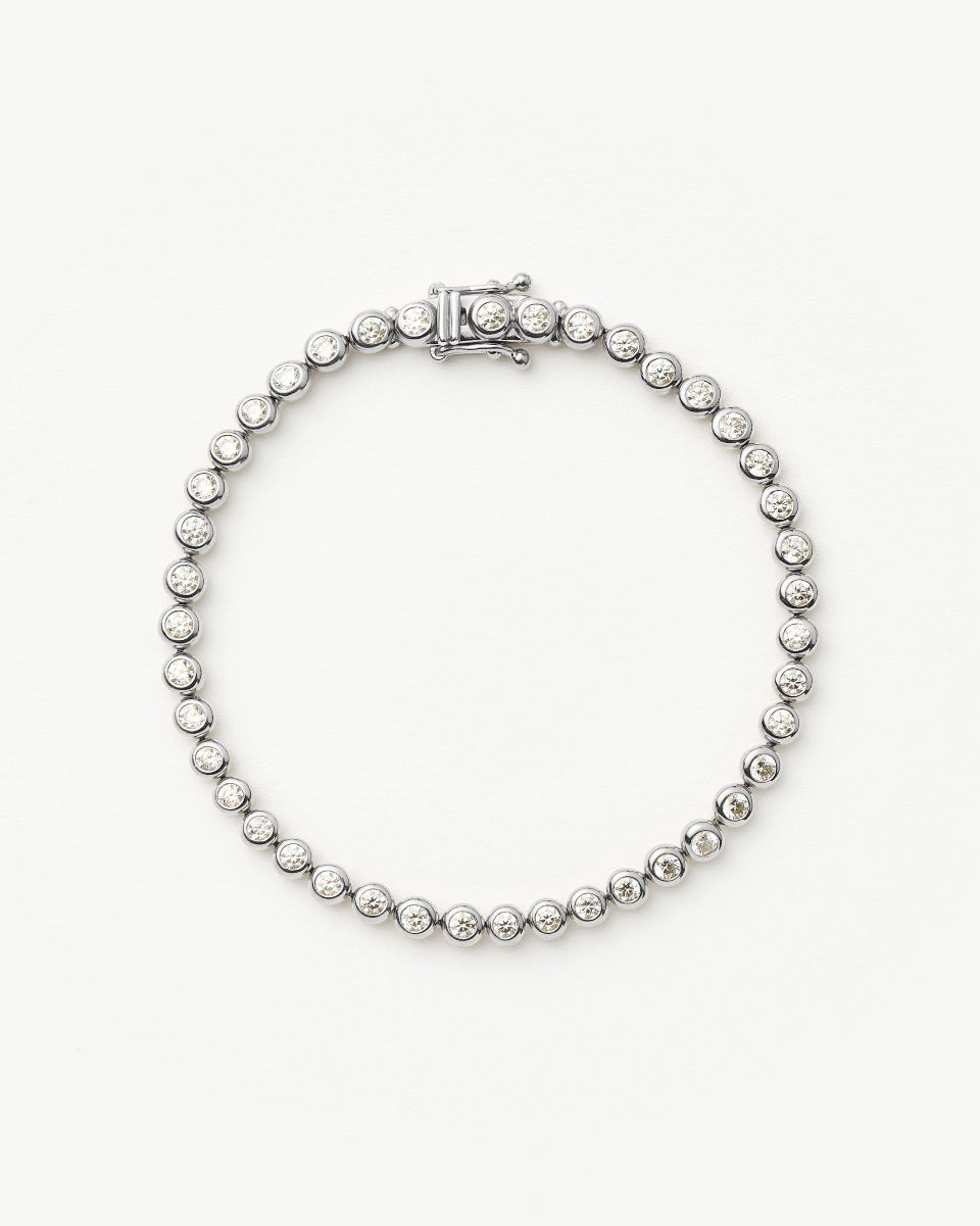 Missoma Tennis round bracelet silver