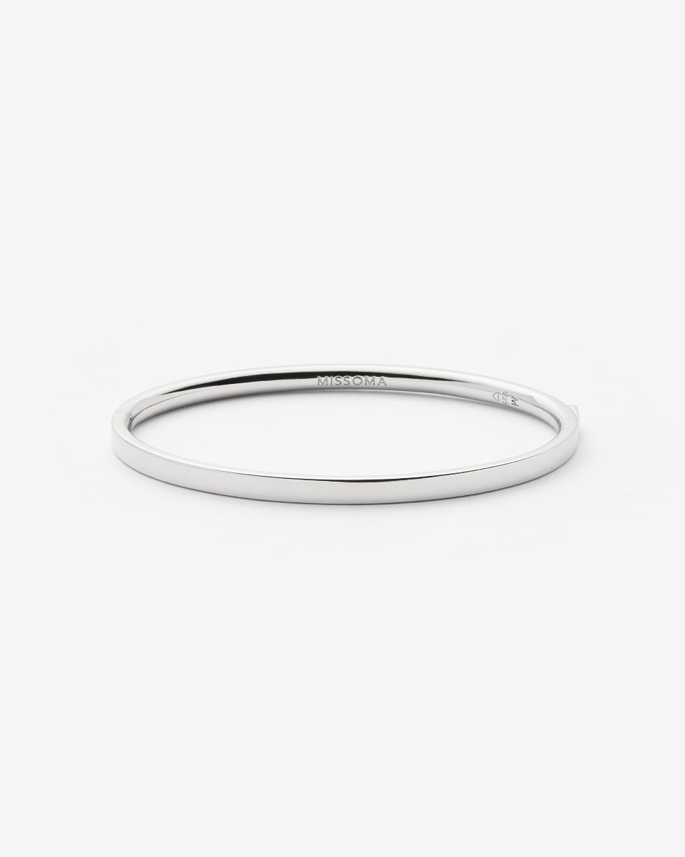 Missoma classic hinged bangle silver