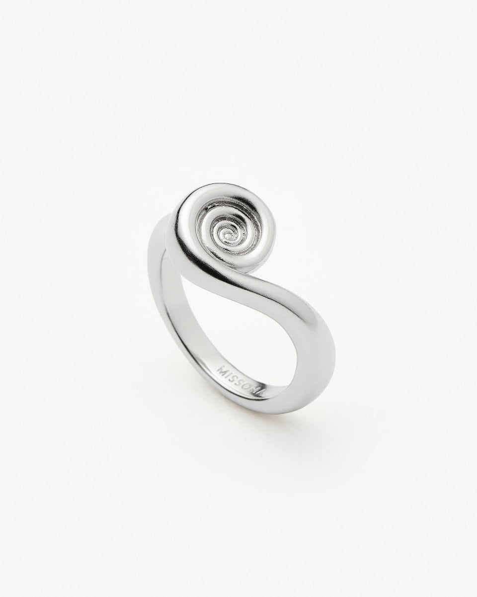 Missoma spiral stacking ring silver