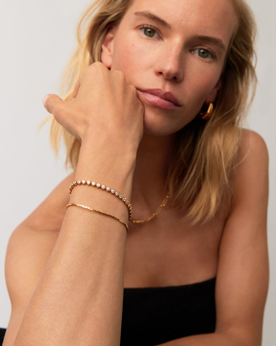 Missoma tennis round bracelet gold