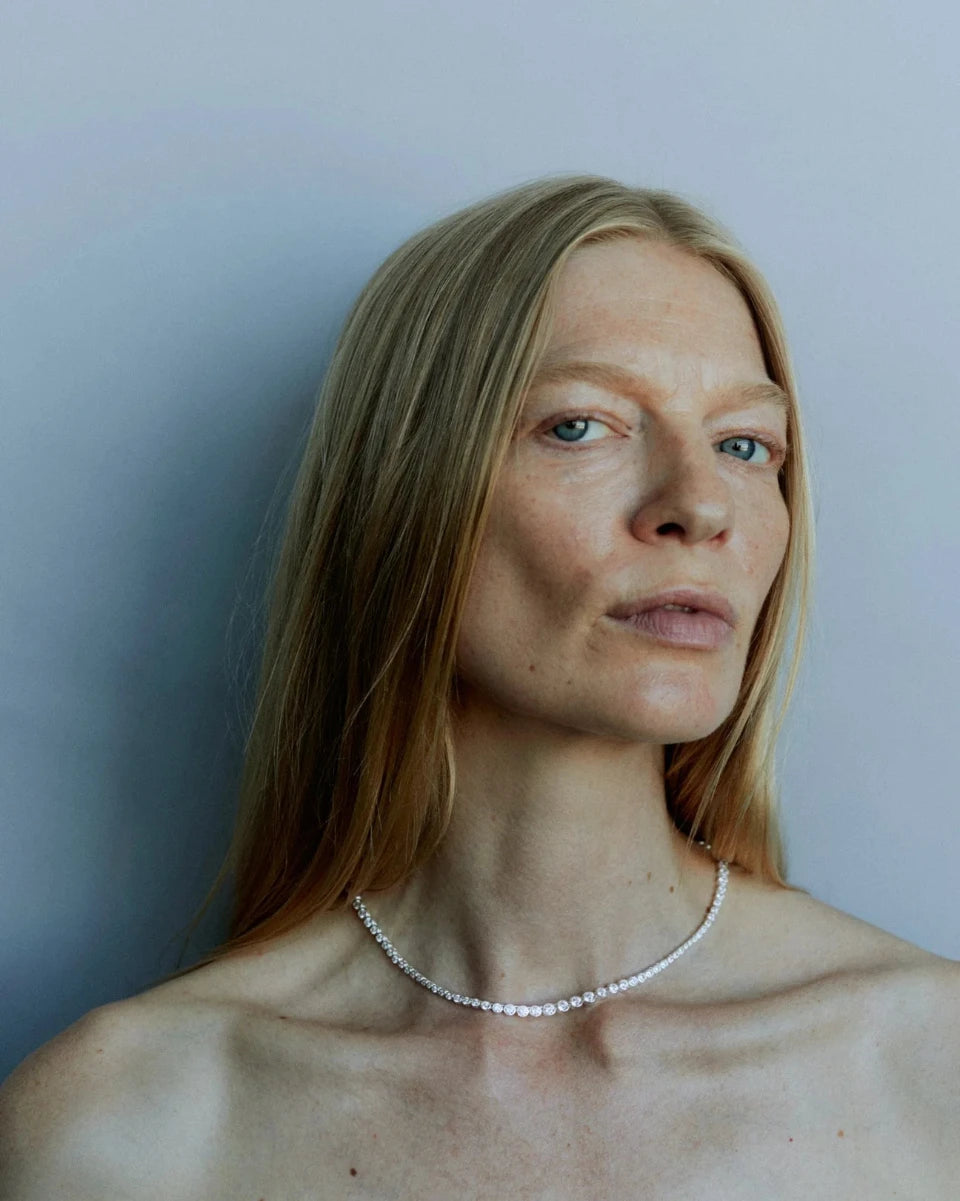 Ragbag Tennis necklace silver