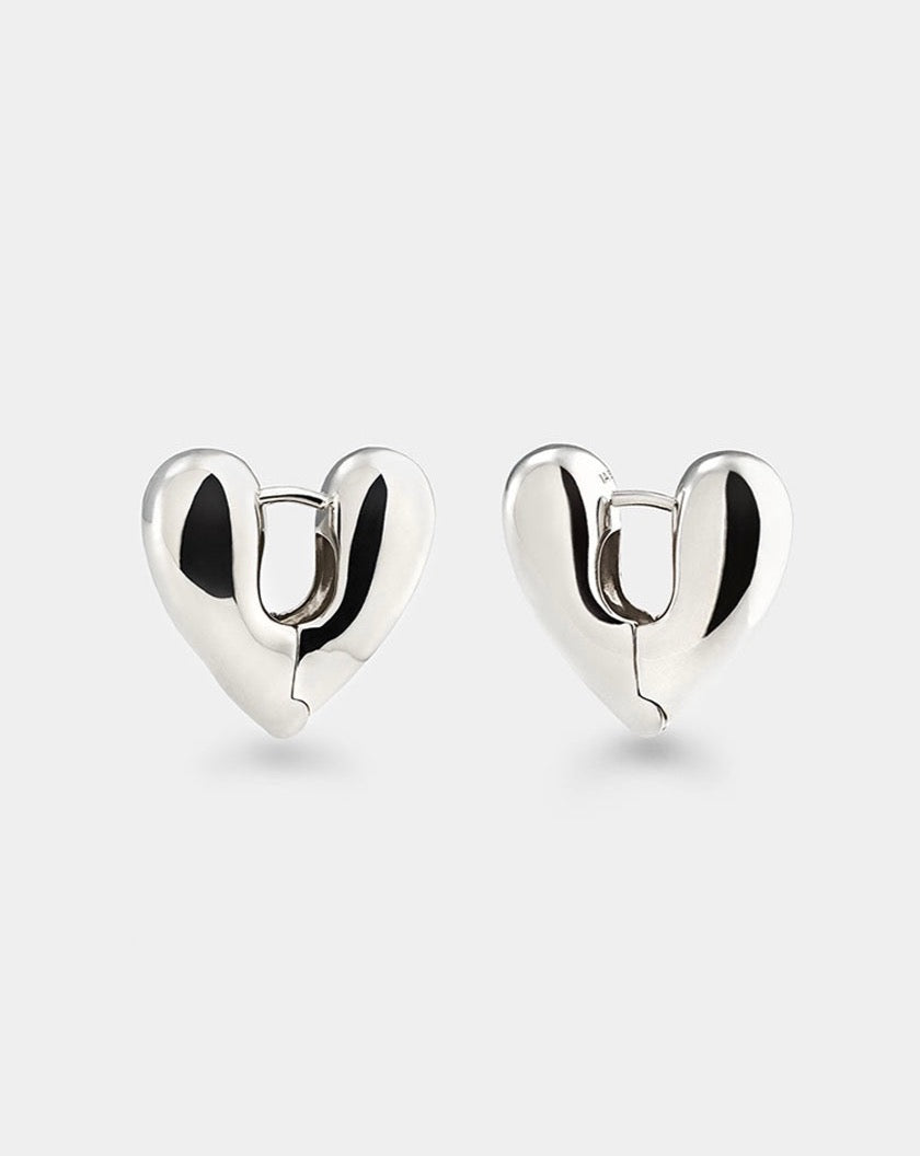 heart hoops silver small annika inez