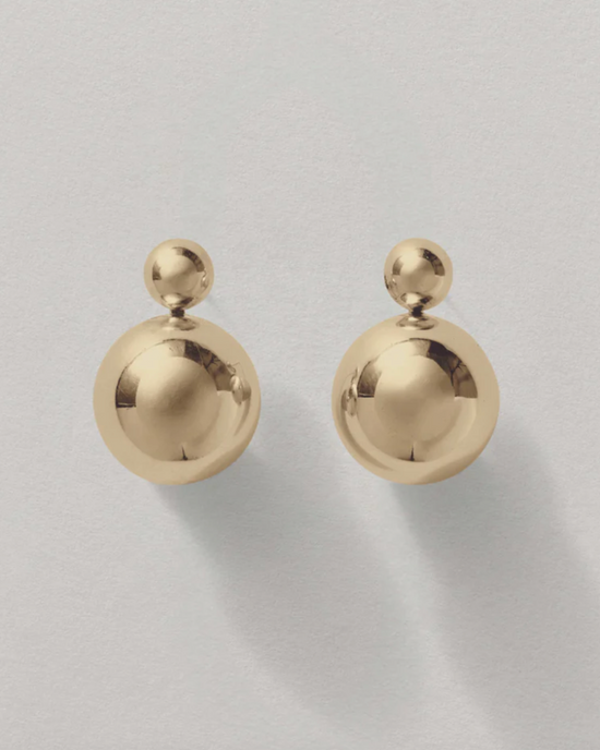 HEMISPHERE SWIVEL EARRINGS GOLD