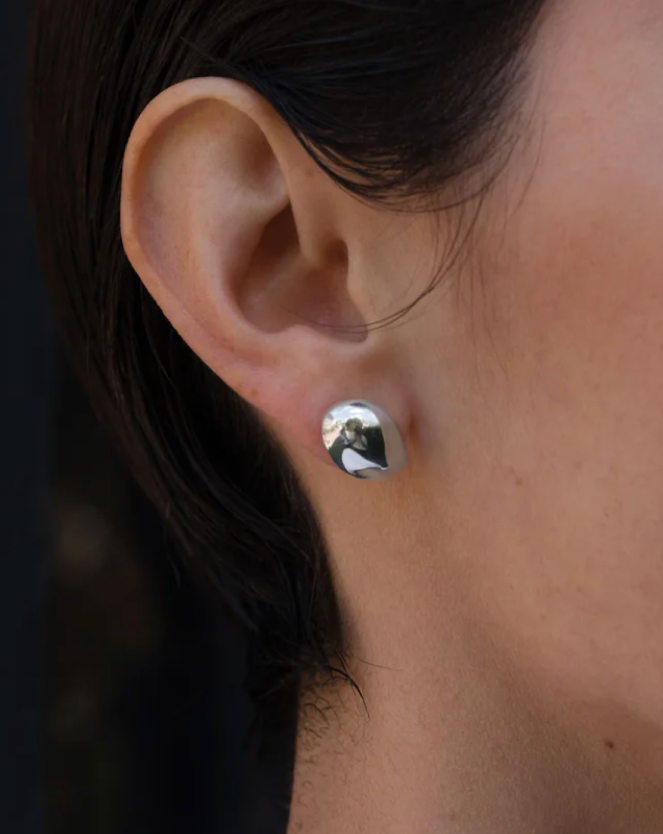 spoon earrings petite annika inez sterling silver