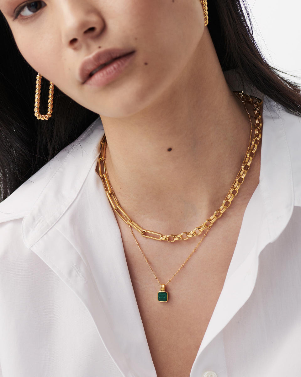 MISSOMA LUCY WILLIAMS SQUARE MALACHITE NECKLACE – Liebstayn