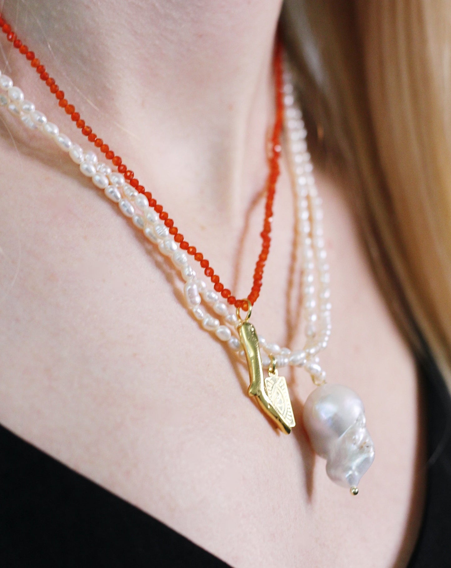 BAROQUE PEARLS LAYERED NECKLACE